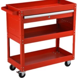 Servante D’atelier Rouge – 3 Plateaux + Tiroir